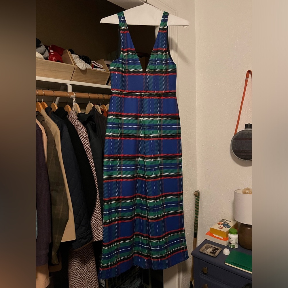 LIKE NEW Plaid Holiday Jumpsuit